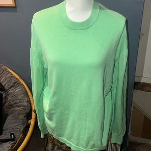 Mens Zara dnwr green crew neck sweater size M
